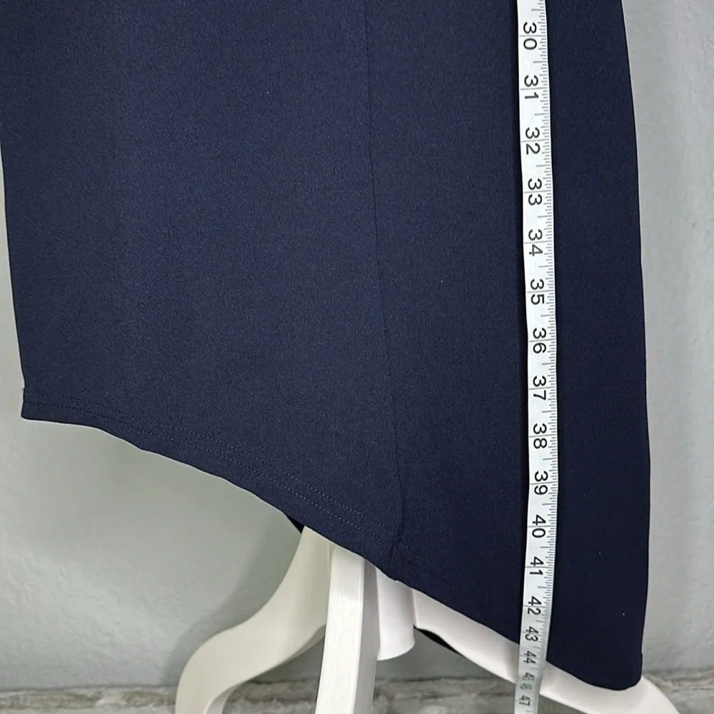 BTFBM One Shoulder Side Ruched Navy Dress Large - Picture 12 of 12
